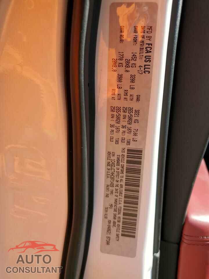 DODGE DURANGO 2017 - 1C4SDJCT4HC871499