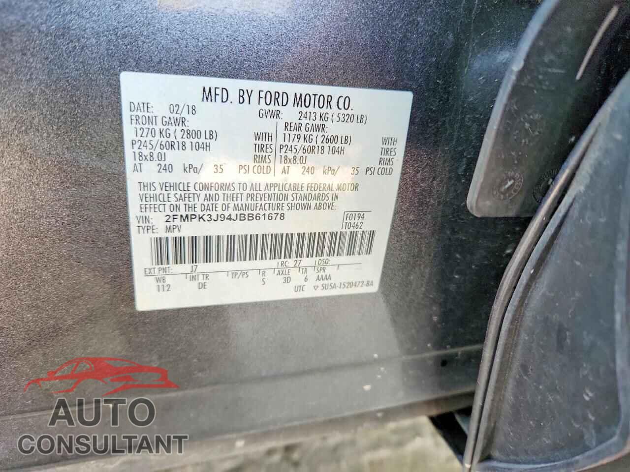 FORD EDGE 2018 - 2FMPK3J94JBB61678