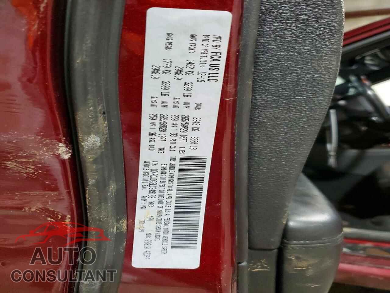 DODGE DURANGO 2020 - 1C4RDJDG2LC249198