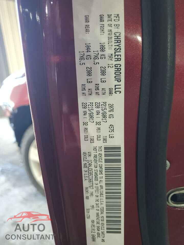 JEEP COMPASS 2012 - 1C4NJDEB5CD687767