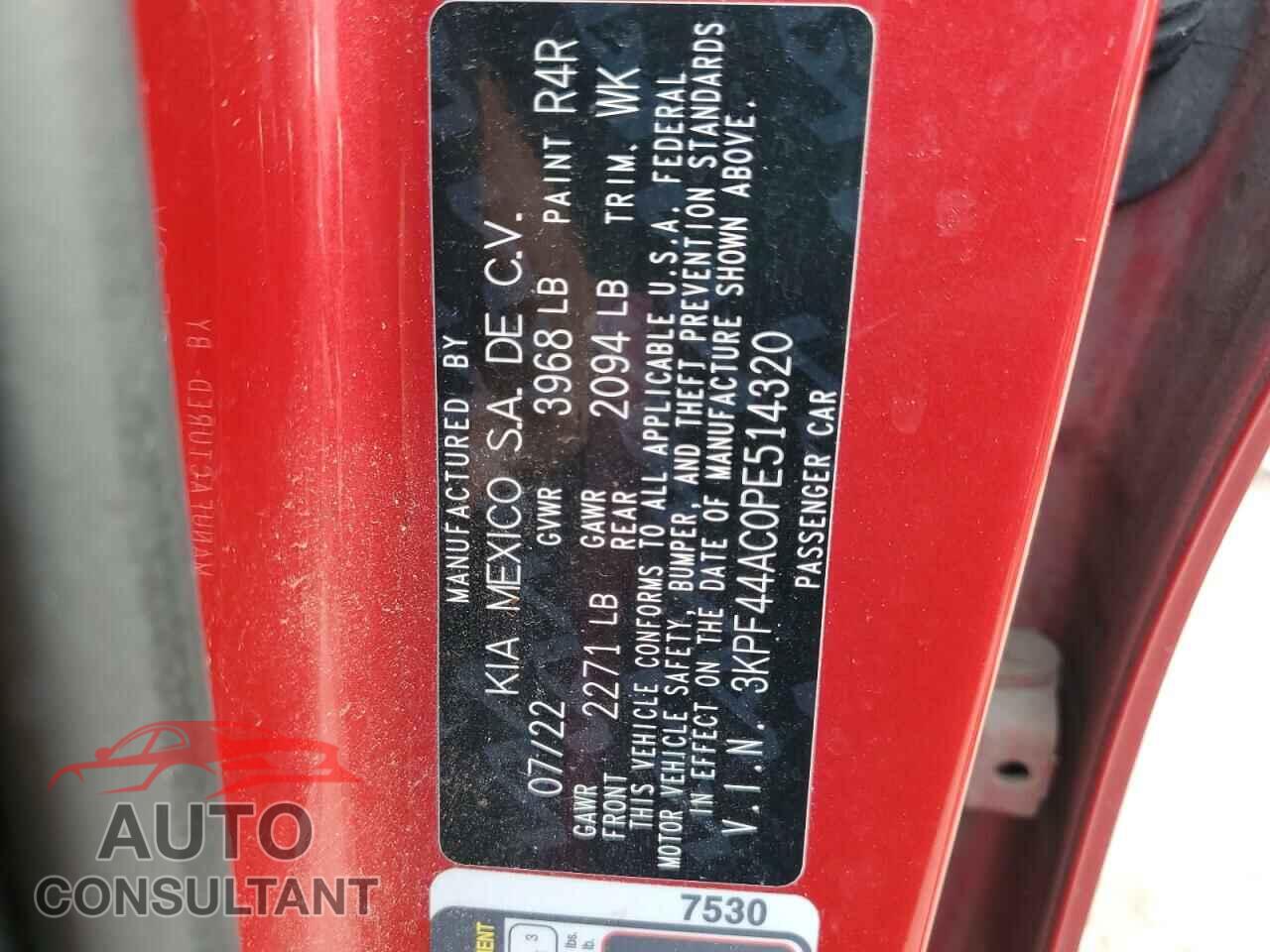 KIA FORTE 2023 - 3KPF44AC0PE514320