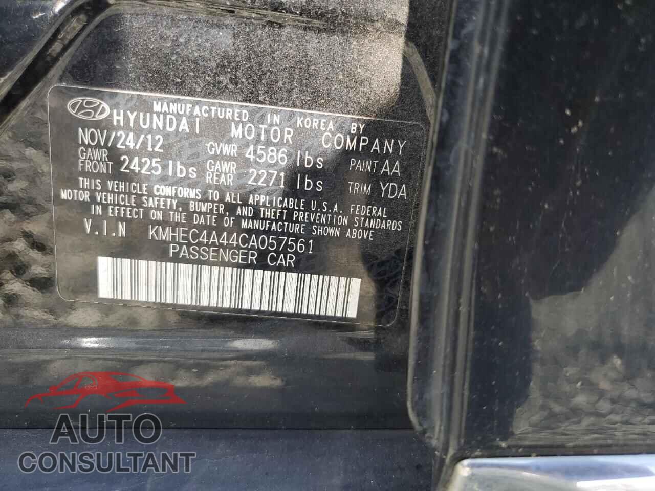 HYUNDAI SONATA 2012 - KMHEC4A44CA057561