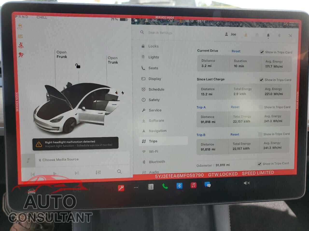 TESLA MODEL 3 2021 - 5YJ3E1EA6MF058790