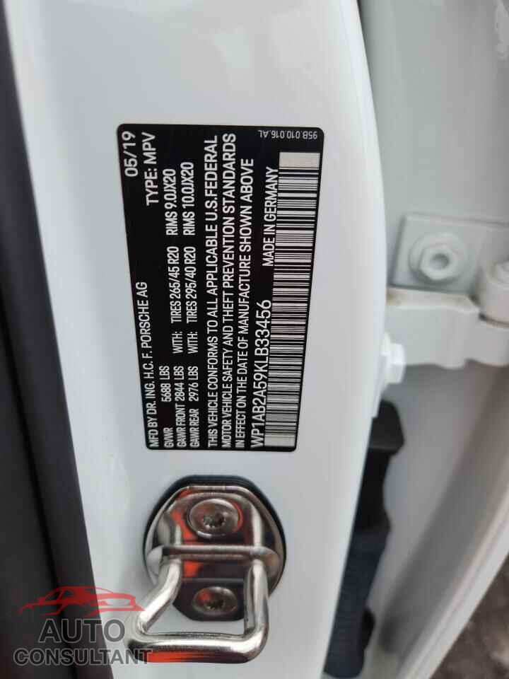 PORSCHE MACAN 2019 - WP1AB2A59KLB33456