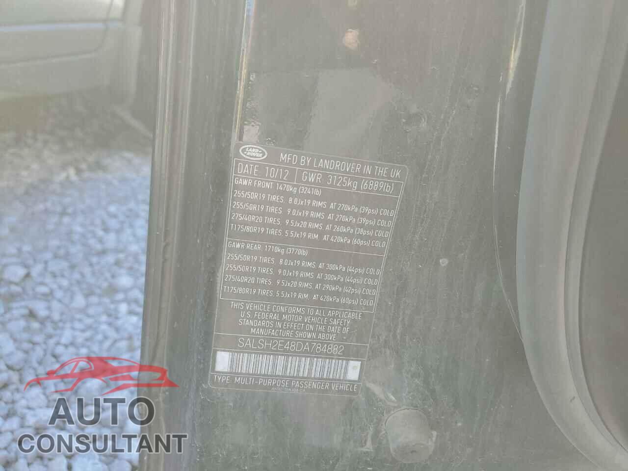 LAND ROVER RANGEROVER 2013 - SALSH2E48DA784882