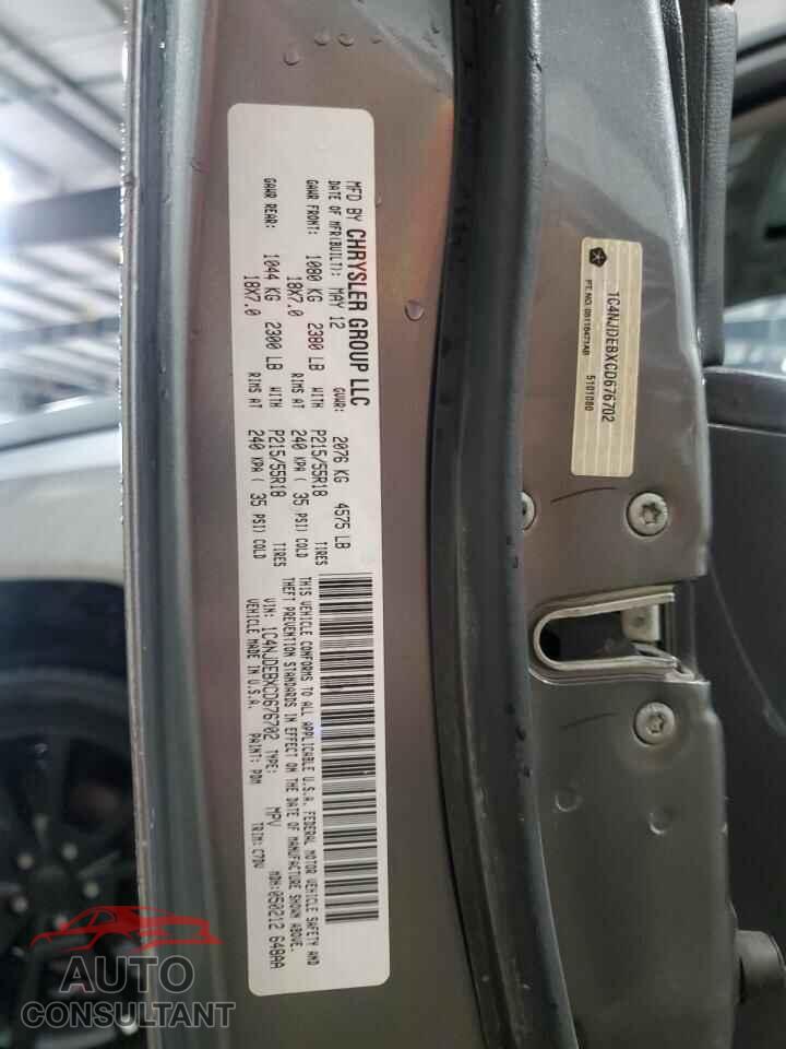 JEEP COMPASS 2012 - 1C4NJDEBXCD676702