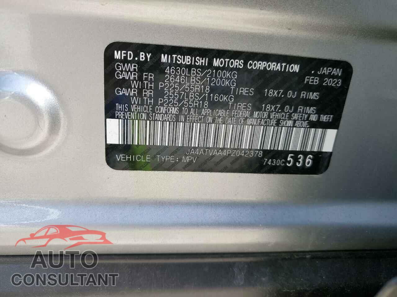 MITSUBISHI ECLIPSE 2023 - JA4ATVAA4PZ042378