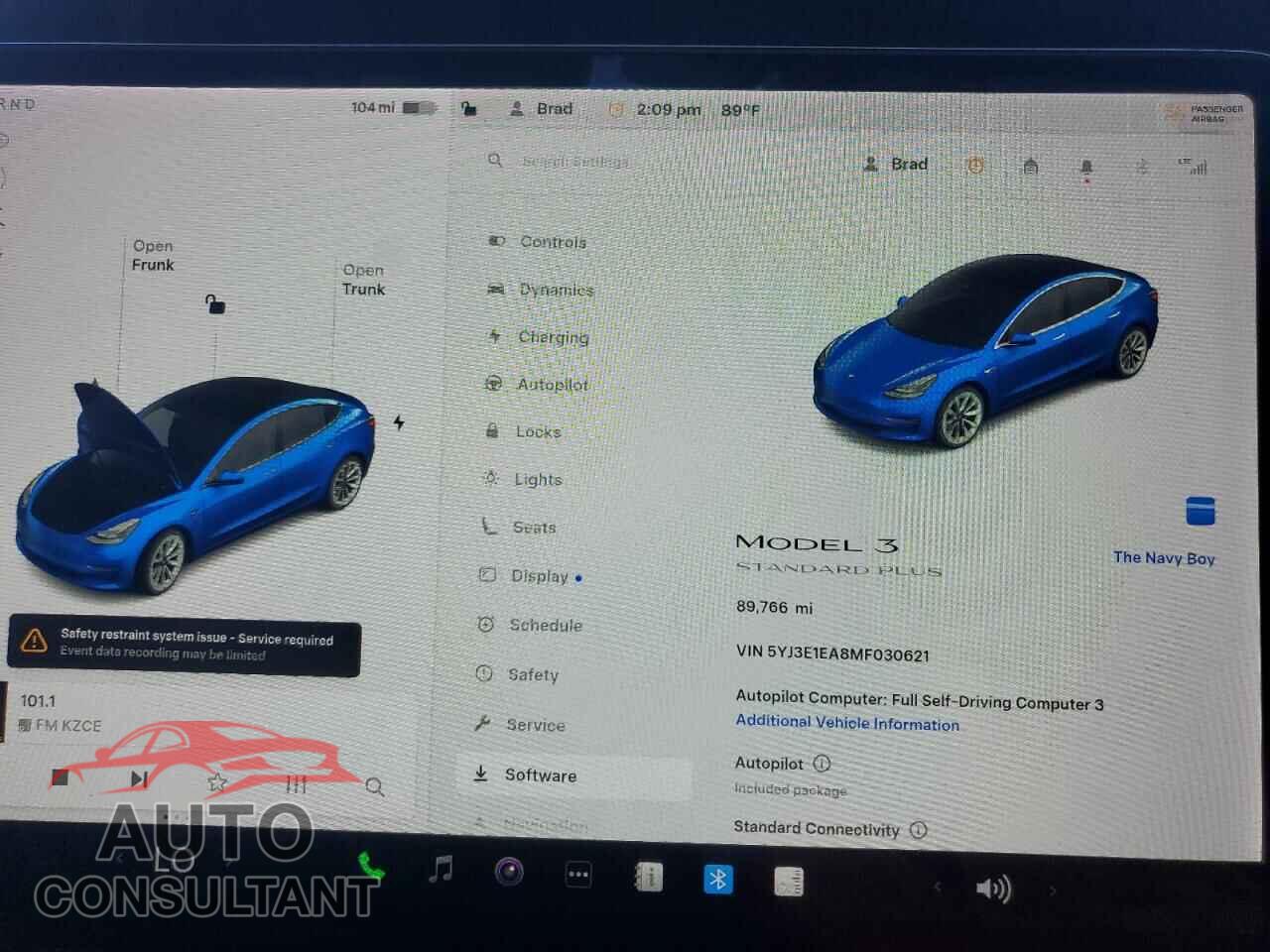 TESLA MODEL 3 2021 - 5YJ3E1EA8MF030621