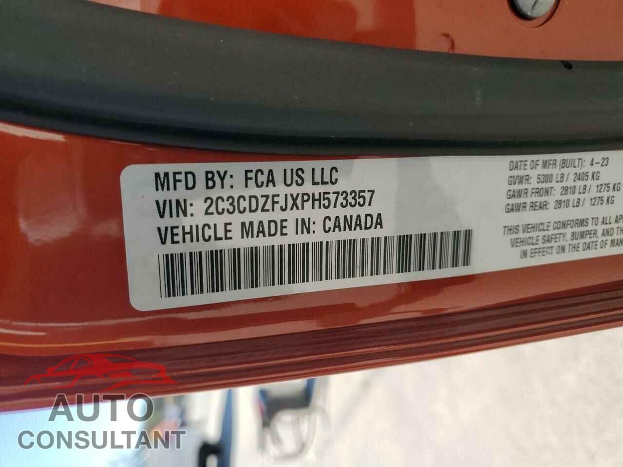 DODGE CHALLENGER 2023 - 2C3CDZFJXPH573357