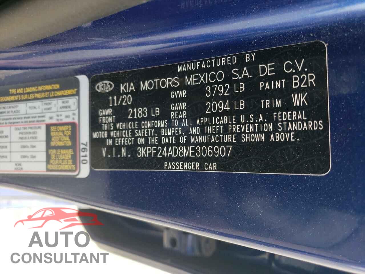 KIA FORTE 2021 - 3KPF24AD8ME306907