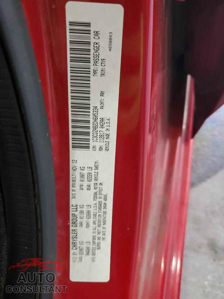 DODGE AVENGER 2013 - 1C3CDZAB2DN605334