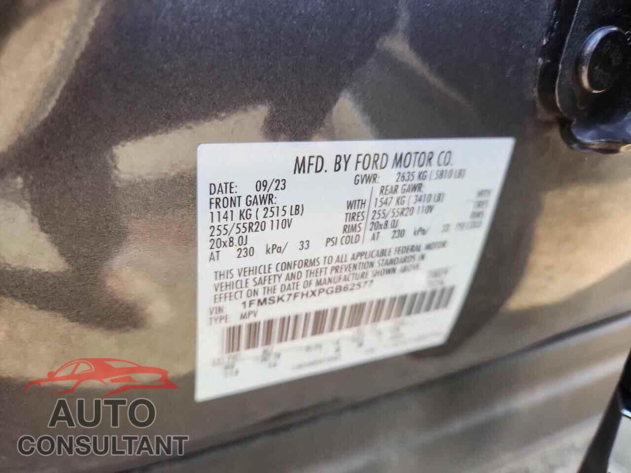 FORD EXPLORER 2023 - 1FMSK7FHXPGB62577