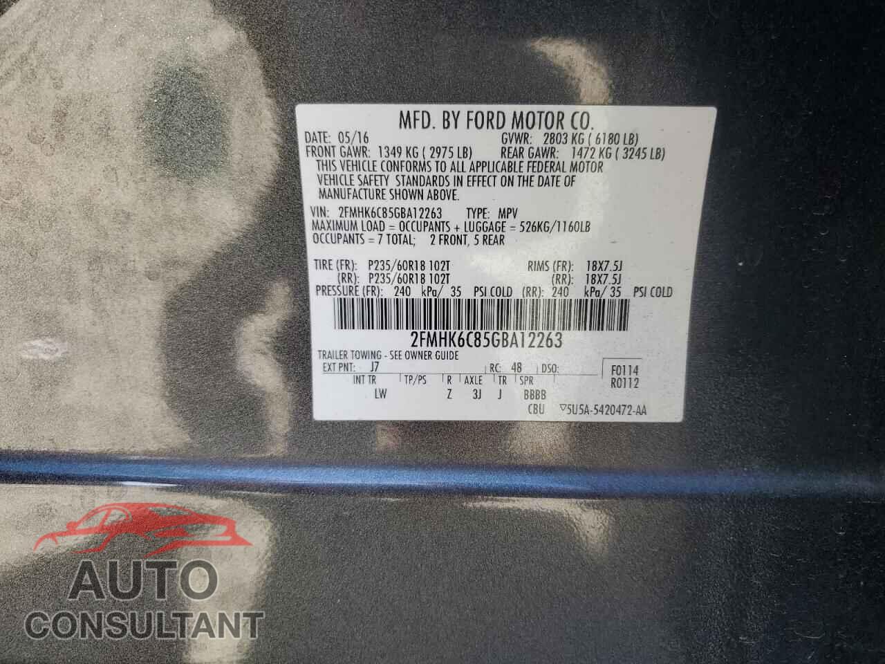 FORD FLEX 2016 - 2FMHK6C85GBA12263