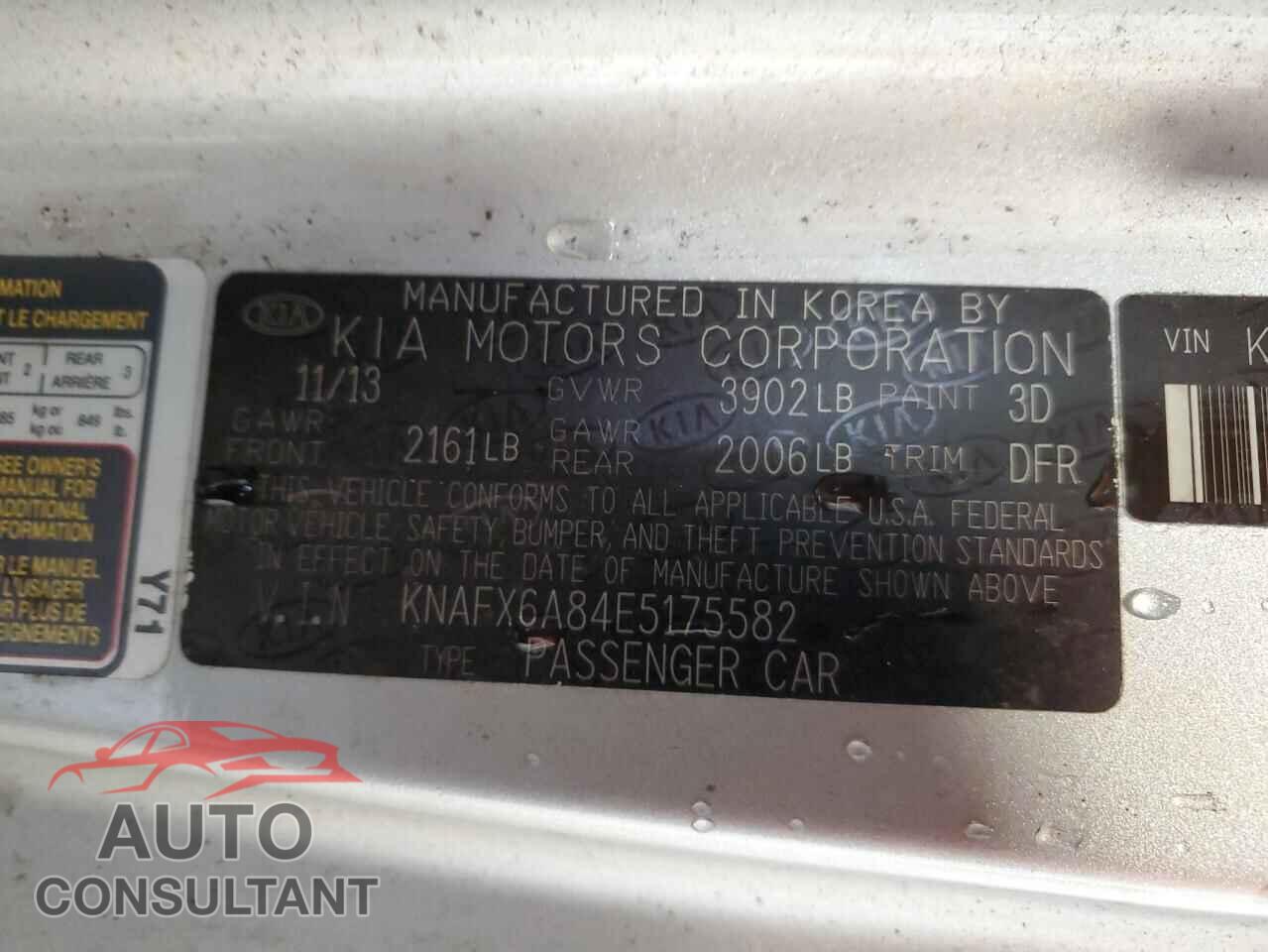 KIA FORTE 2014 - KNAFX6A84E5175582