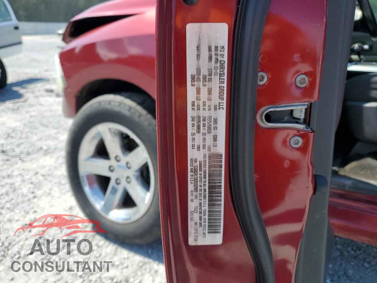 DODGE RAM 1500 2012 - 1C6RD7LT3CS162909