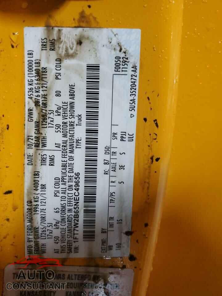 FORD F250 2022 - 1FT7W2B65NEC49656