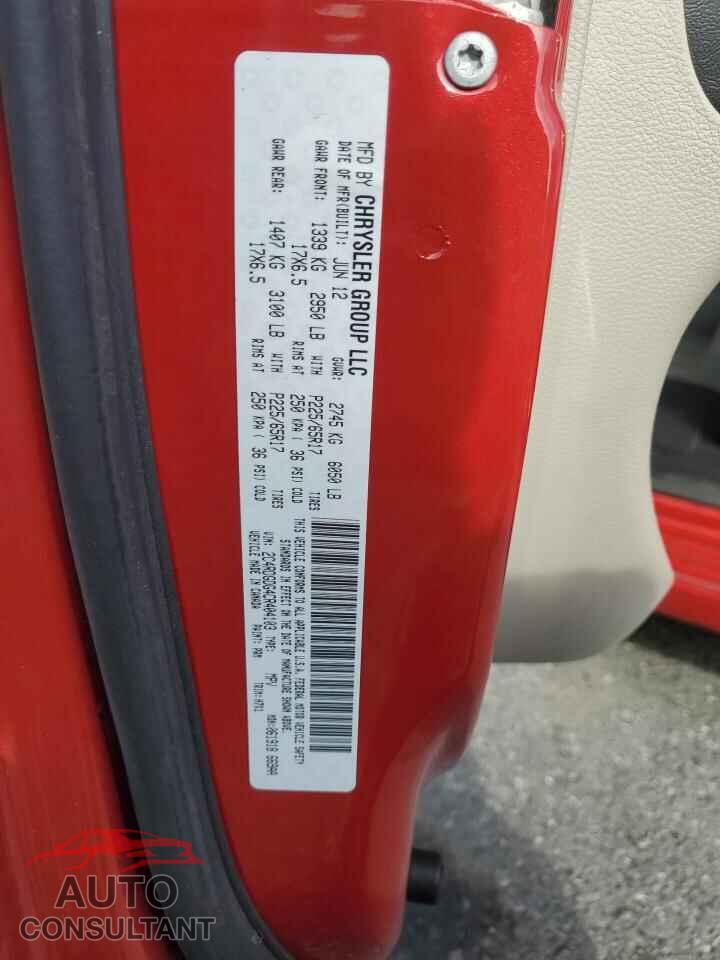 DODGE CARAVAN 2012 - 2C4RDGDG4CR404103