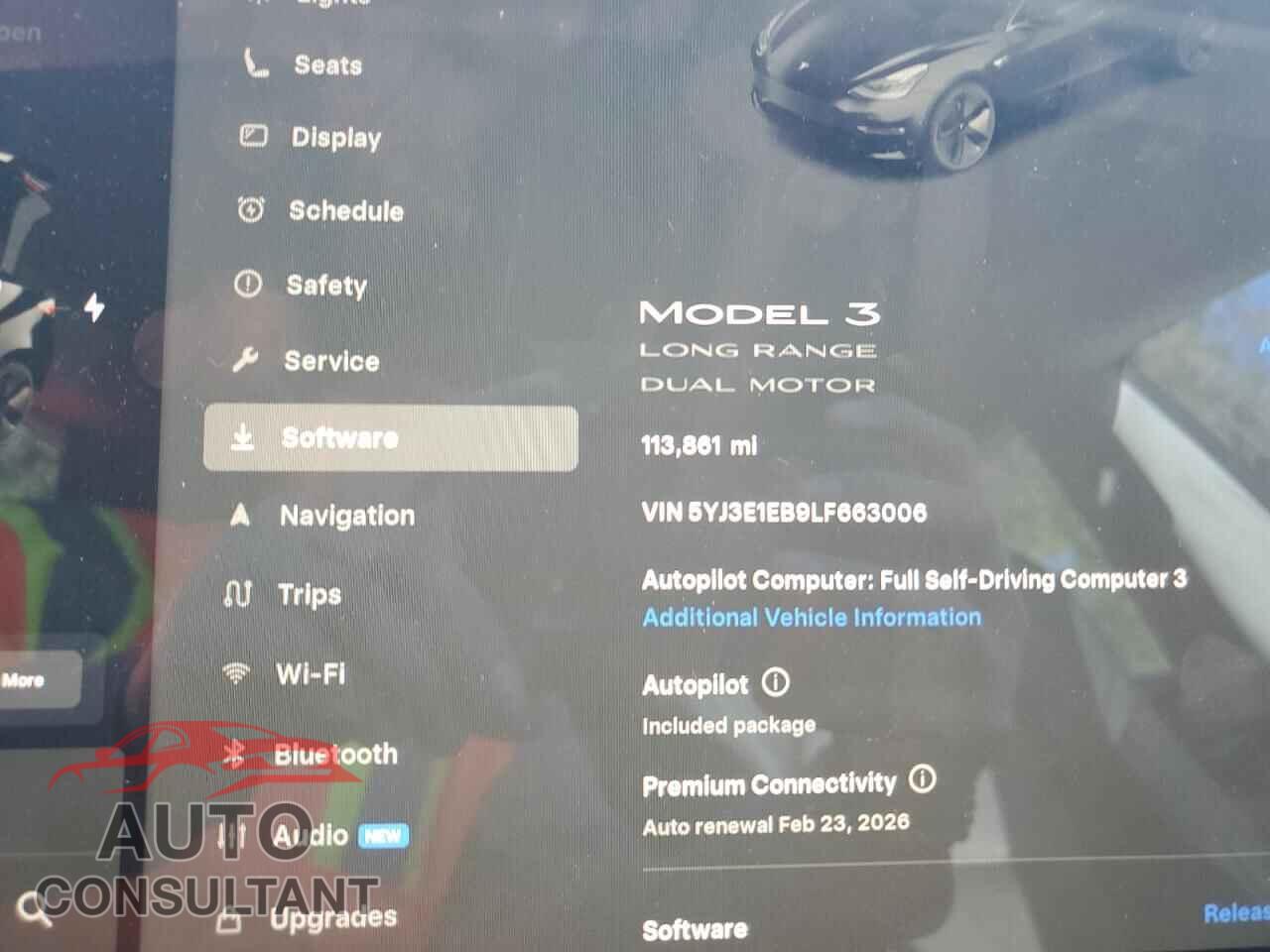 TESLA MODEL 3 2020 - 5YJ3E1EB9LF663006