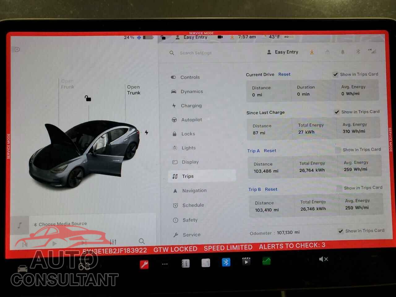 TESLA MODEL 3 2018 - 5YJ3E1EB2JF183922