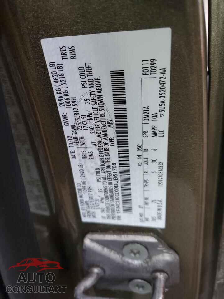 FORD ESCAPE 2013 - 1FMCU0GX0DUB61768