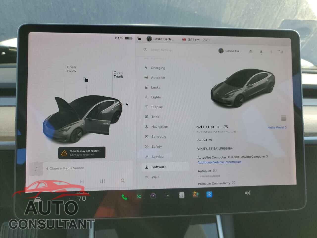 TESLA MODEL 3 2020 - 5YJ3E1EA1LF658194