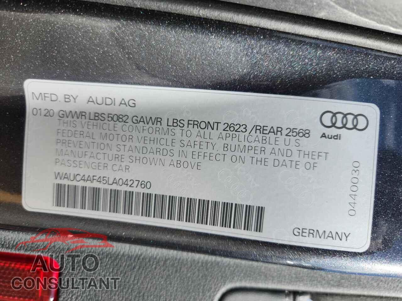 AUDI S4/RS4 2020 - WAUC4AF45LA042760