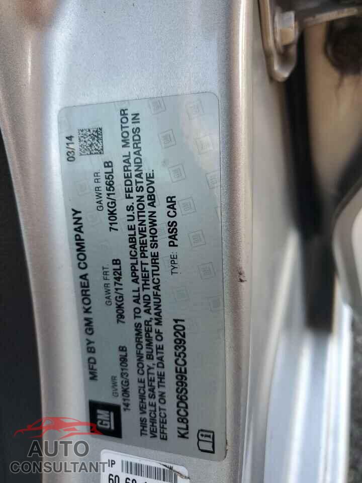 CHEVROLET SPARK 2014 - KL8CD6S99EC539201
