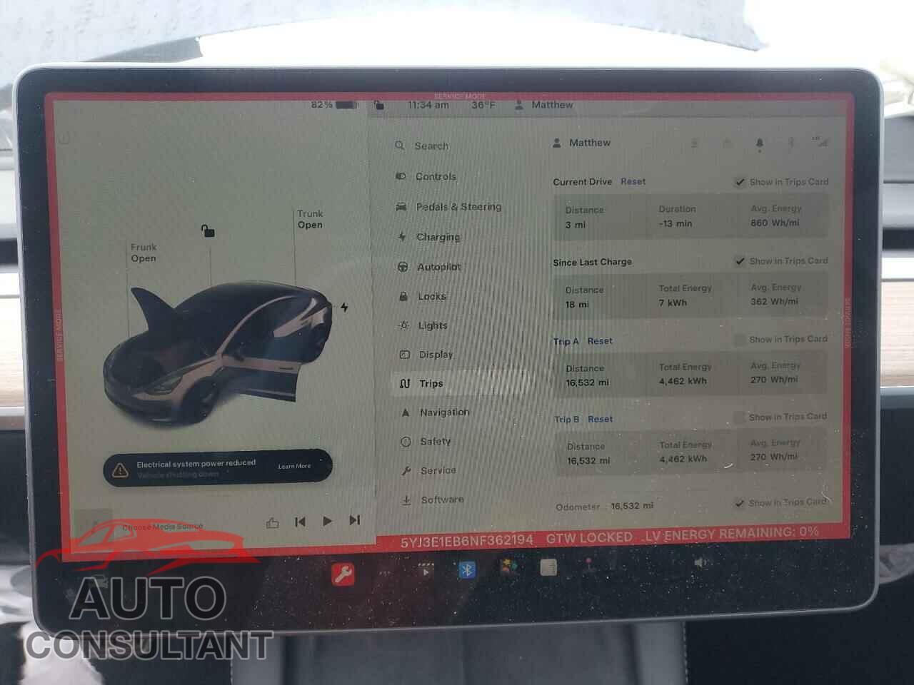 TESLA MODEL 3 2022 - 5YJ3E1EB6NF362194