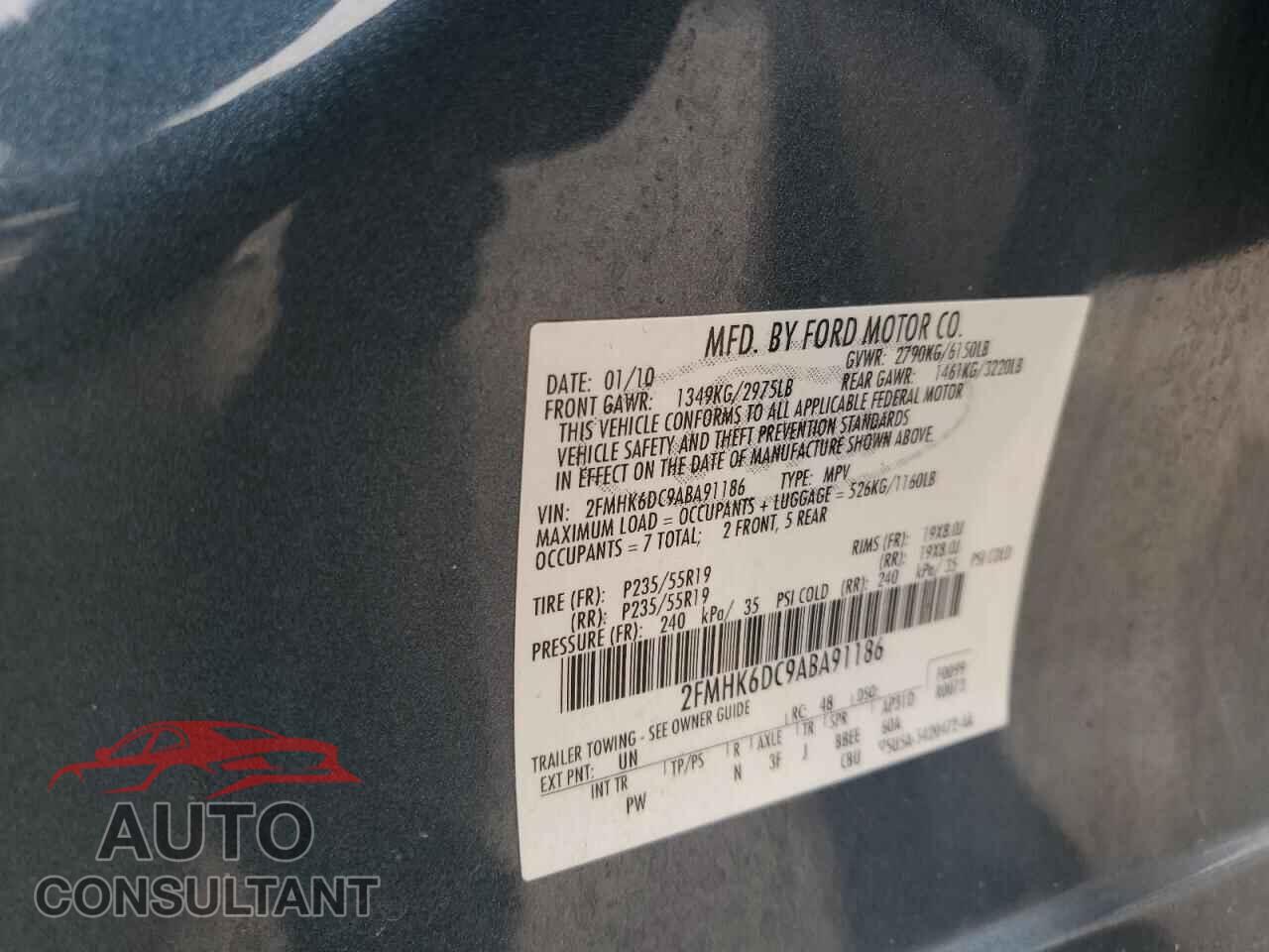 FORD FLEX 2010 - 2FMHK6DC9ABA91186