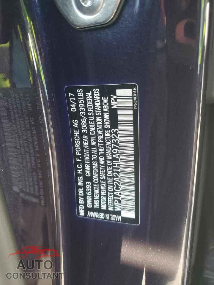 PORSCHE CAYENNE 2017 - WP1AC2A21HLA97323