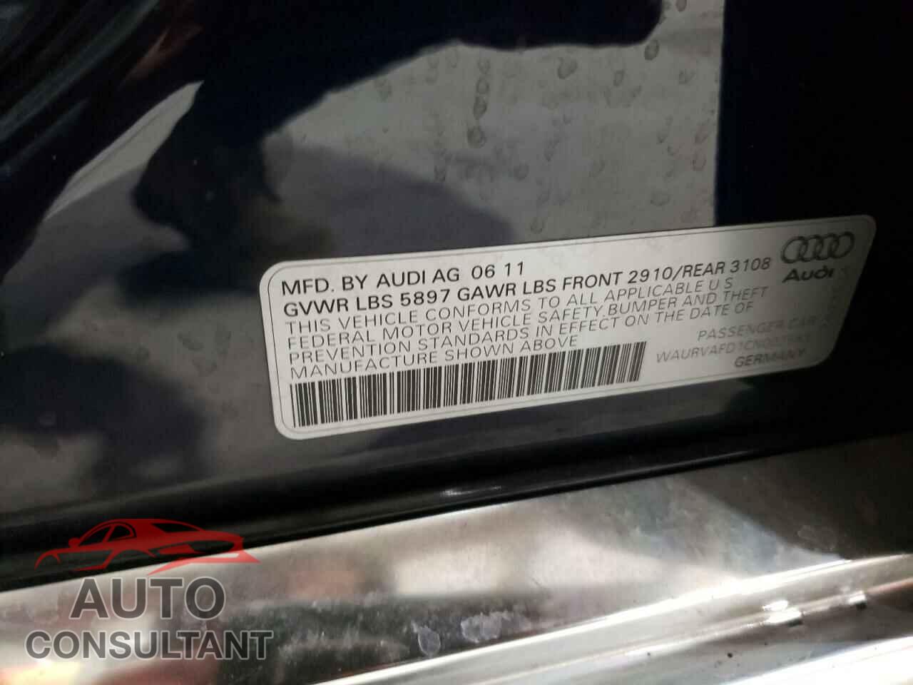 AUDI A8 2012 - WAURVAFD1CN002563
