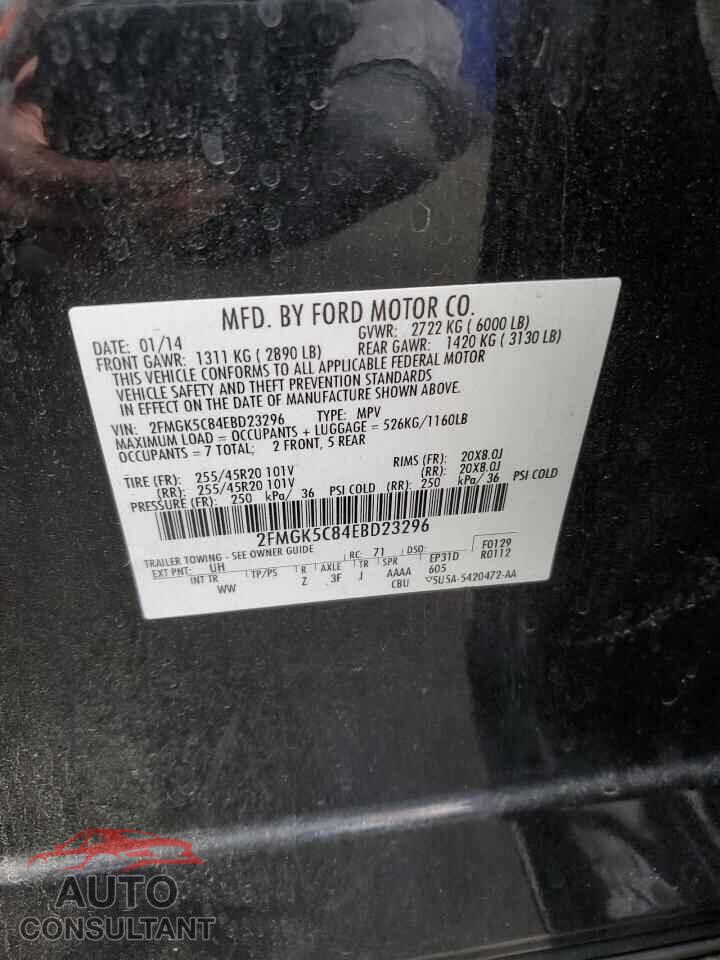 FORD FLEX 2014 - 2FMGK5C84EBD23296