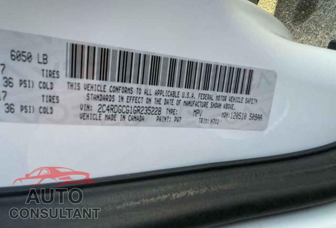 DODGE CARAVAN 2016 - 2C4RDGCG1GR235228