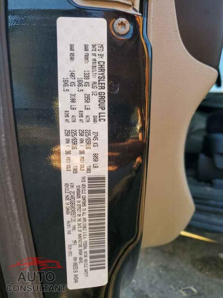 DODGE CARAVAN 2013 - 2C4RDGBG0DR557131