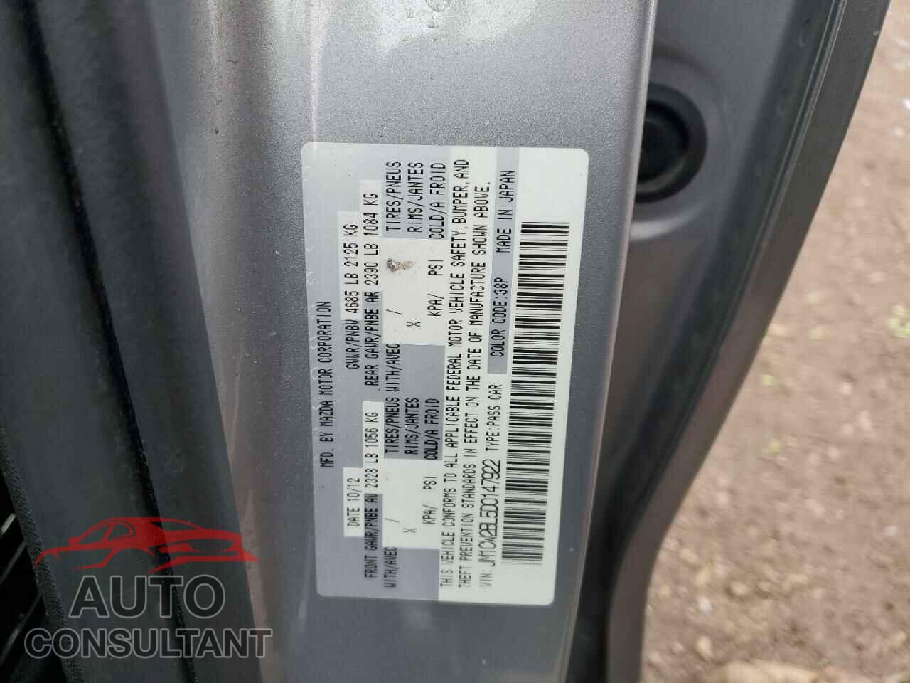 MAZDA 5 2013 - JM1CW2BL5D0147922