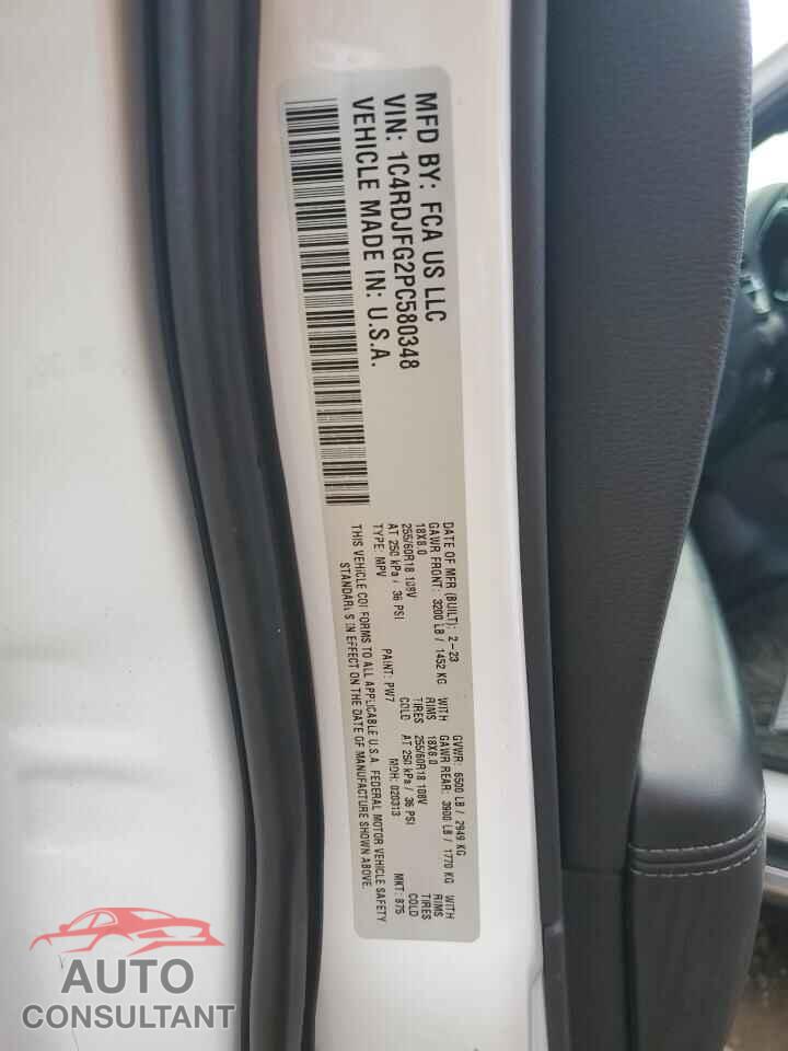 DODGE DURANGO 2023 - 1C4RDJFG2PC580348
