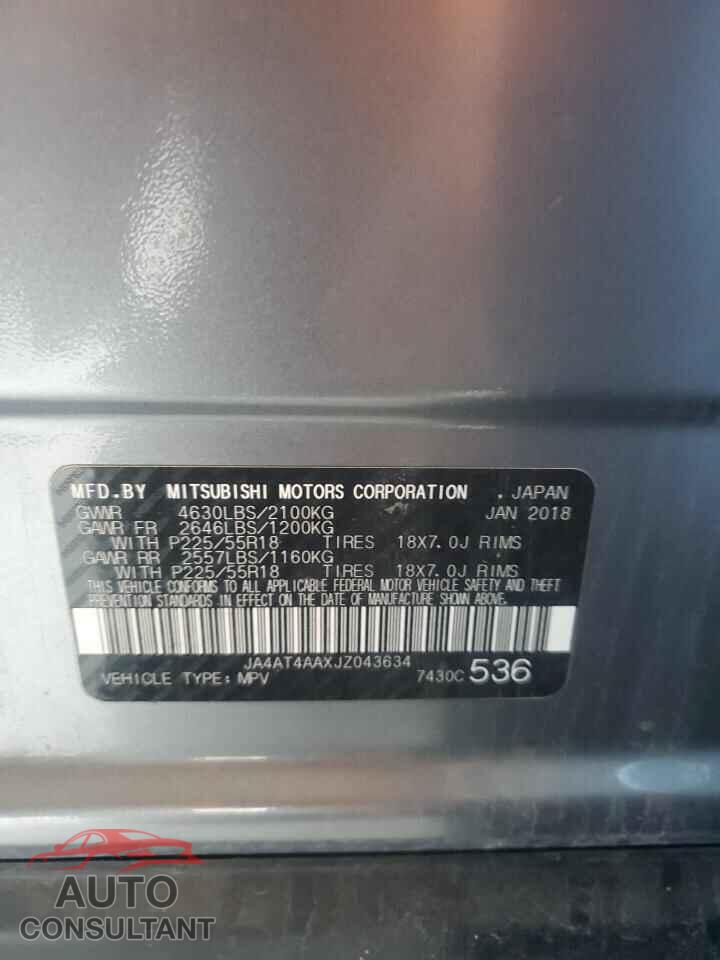 MITSUBISHI ECLIPSE 2018 - JA4AT4AAXJZ043634