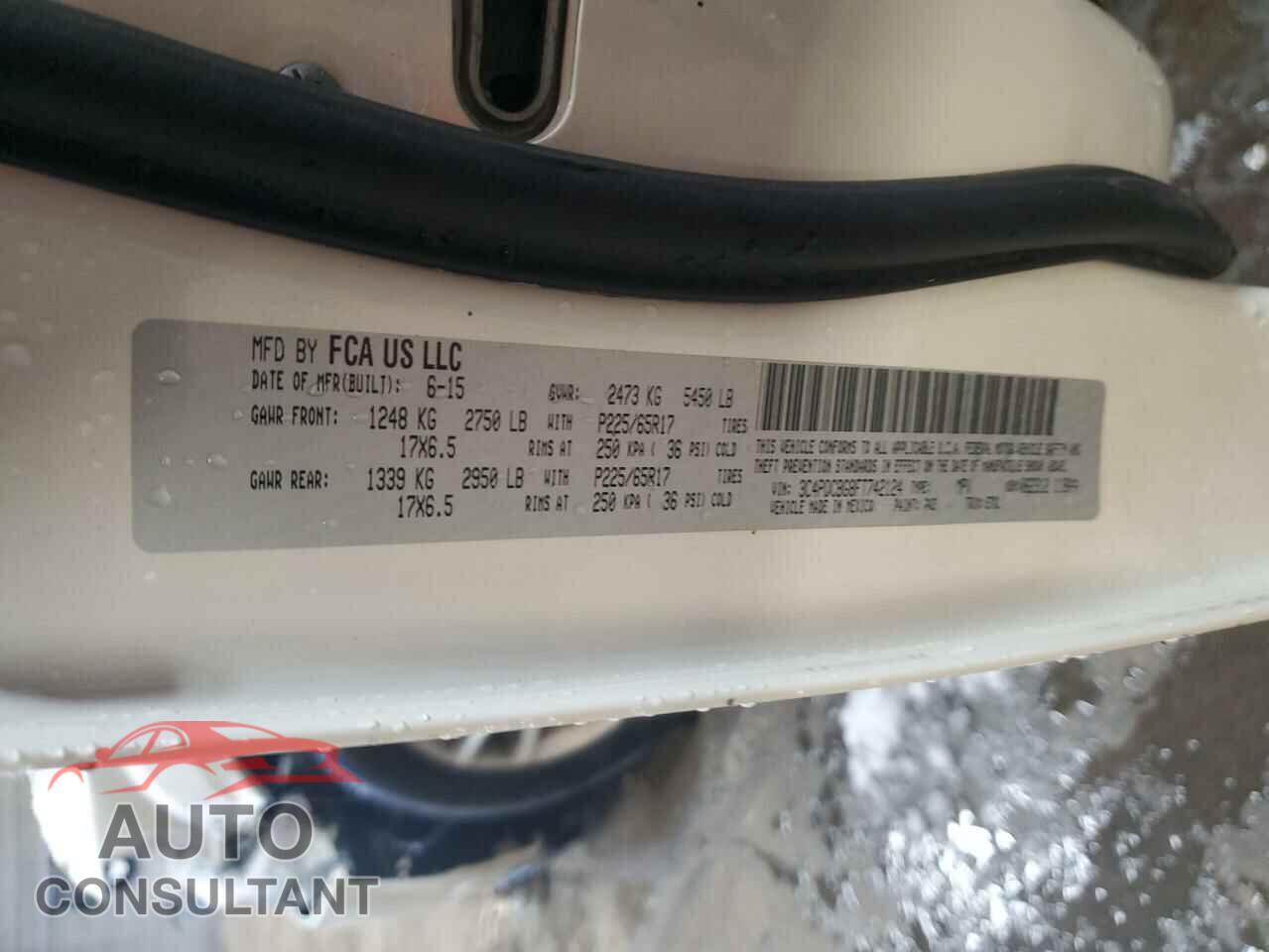 DODGE JOURNEY 2015 - 3C4PDCBG8FT742124