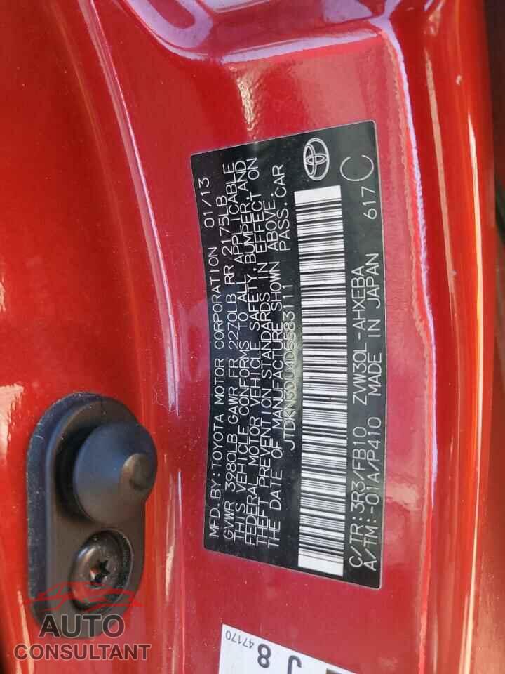 TOYOTA PRIUS 2013 - JTDKN3DU4D5583111