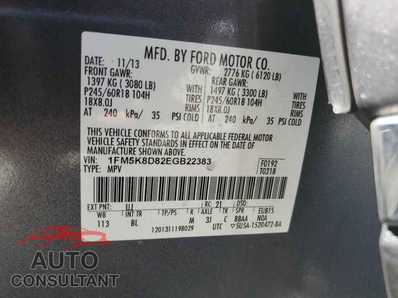 FORD EXPLORER 2014 - 1FM5K8D82EGB22383