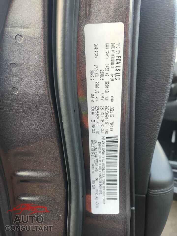 DODGE DURANGO 2019 - 1C4SDJCTXKC795603