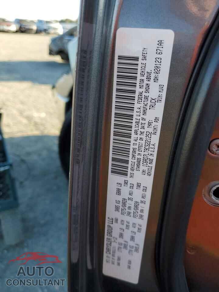 DODGE RAM 1500 2012 - 1C6RD7LT9CS221252