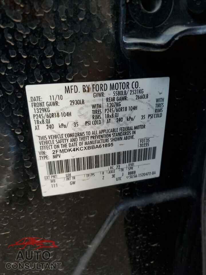 FORD EDGE 2011 - 2FMDK4KCXBBA61895