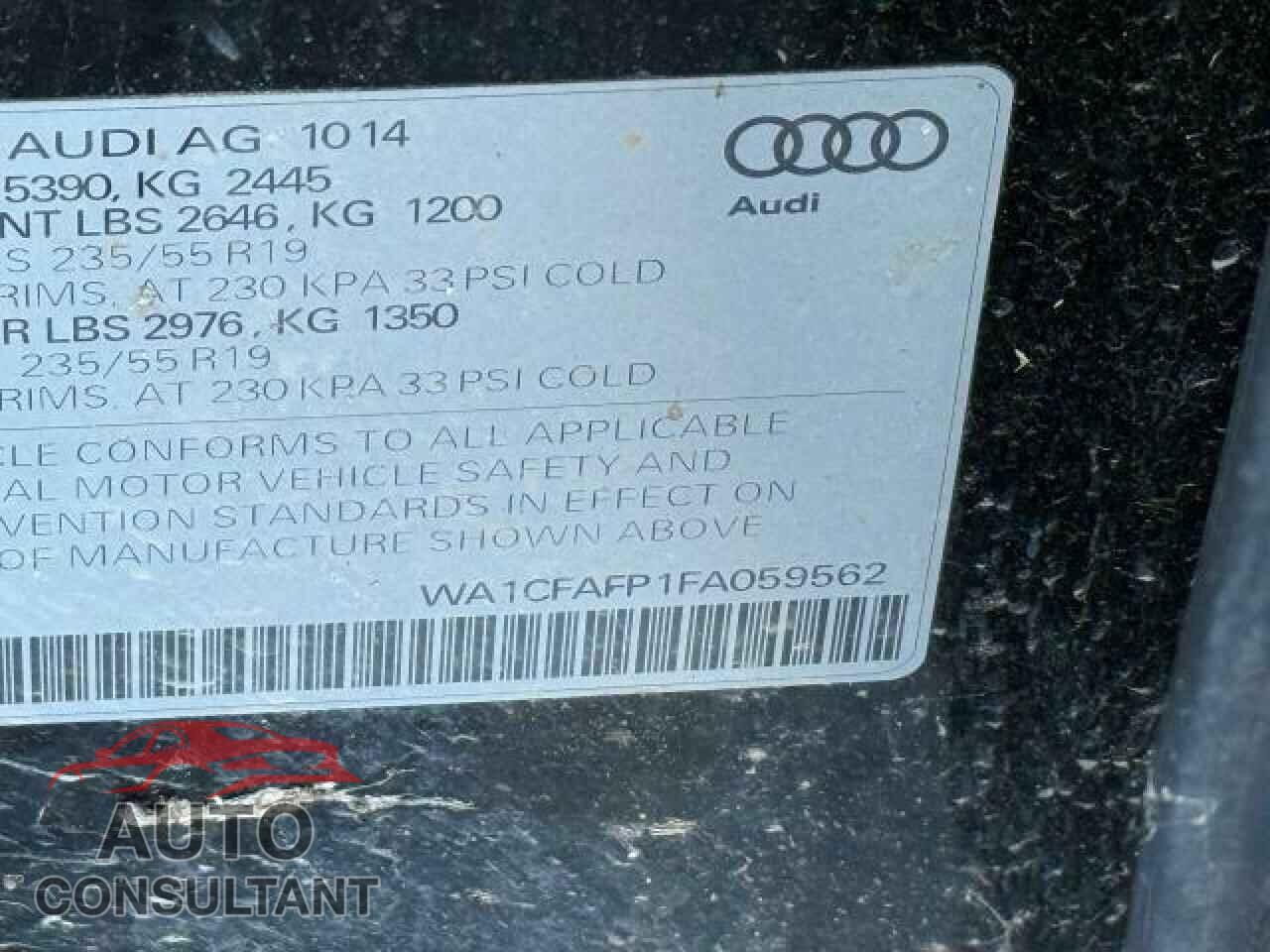 AUDI Q5 2015 - WA1CFAFP1FA059562