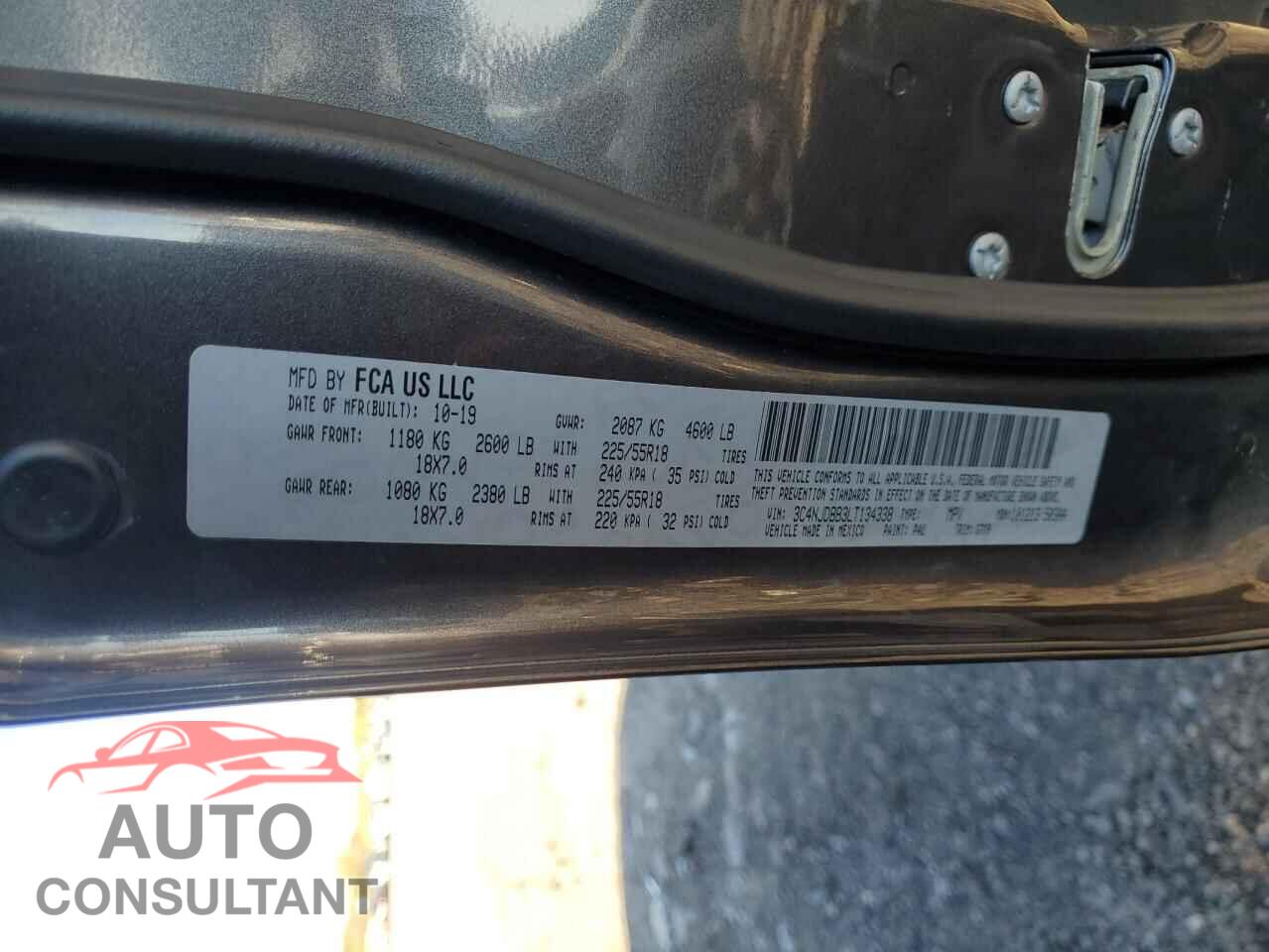 JEEP COMPASS 2020 - 3C4NJDBB3LT134338