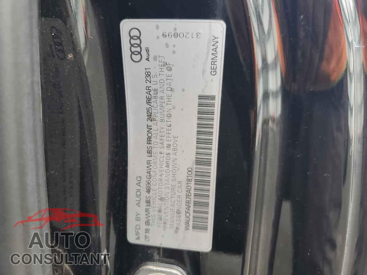 AUDI A5 2014 - WAUCFAFR7EA018100