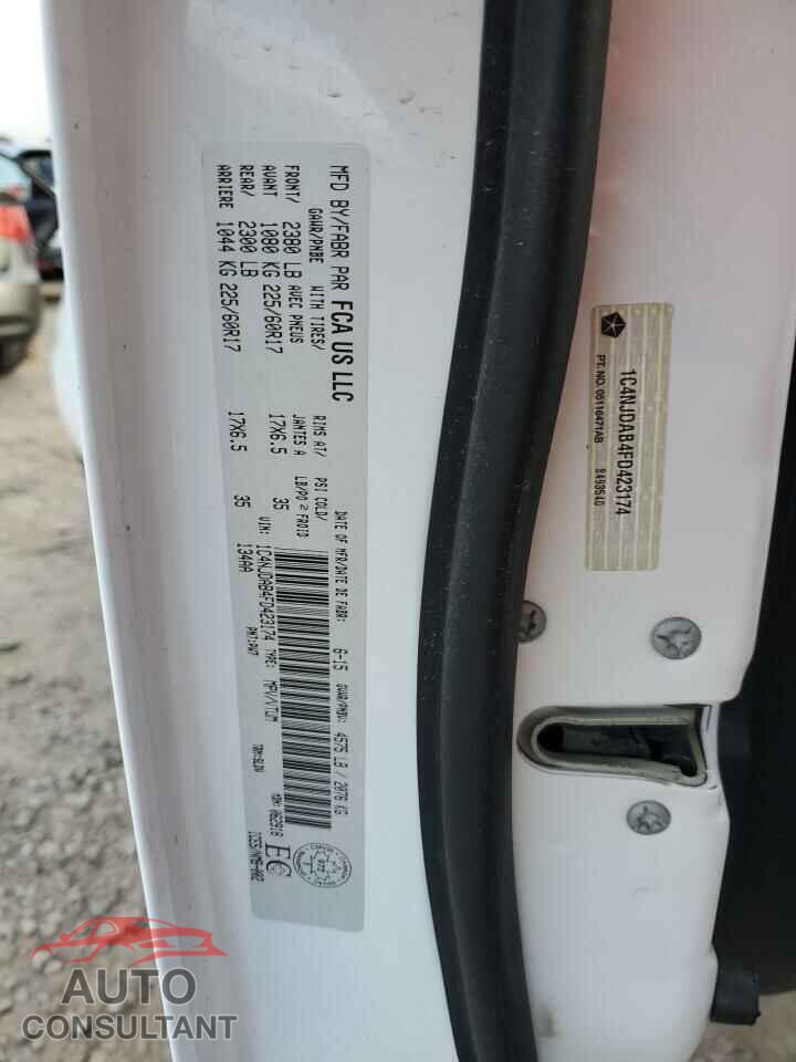 JEEP COMPASS 2015 - 1C4NJDAB4FD423174