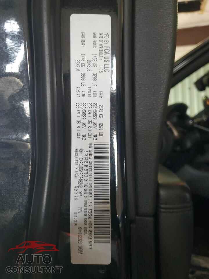 DODGE DURANGO 2015 - 1C4RDJDG4FC746242