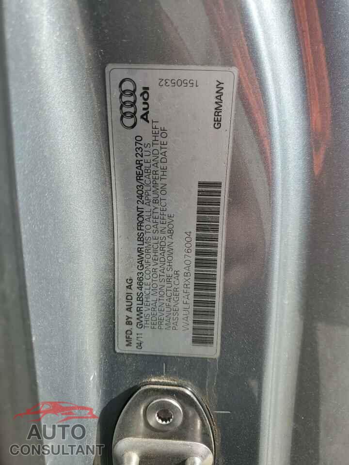 AUDI A5 2011 - WAULFAFRXBA076004
