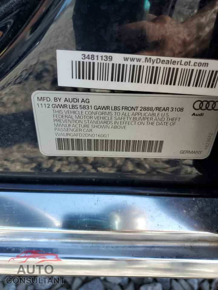 AUDI A8 2013 - WAURGAFD2DN016001